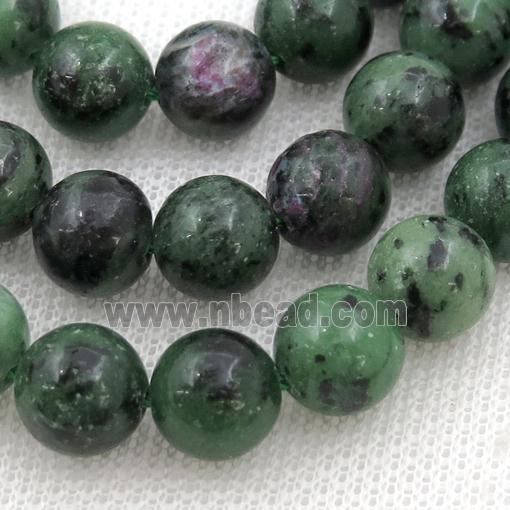 natural Ruby Zoisite Beads, round