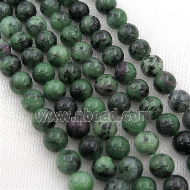 natural Ruby Zoisite Beads, round