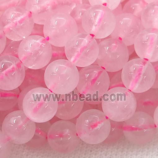 pink Rose Quartz Beads, round