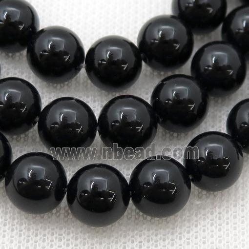 black Onyx Agate Beads, round