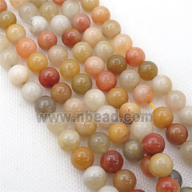 round chalcedony beads, multicolor