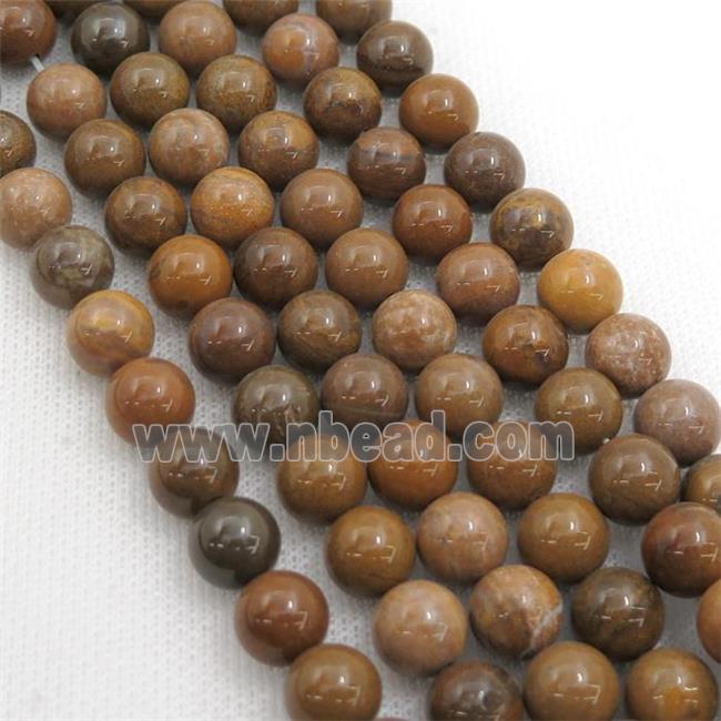 brown Ocean Jasper Beads, round