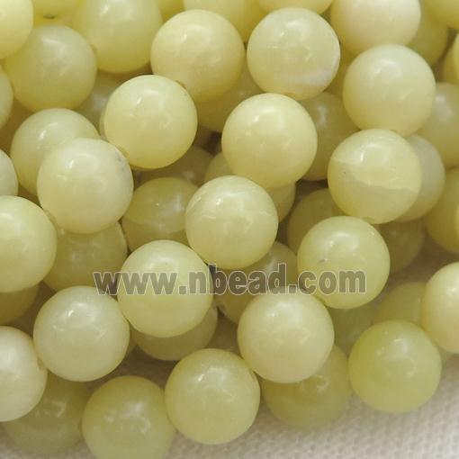 Lemon Jade Beads, round