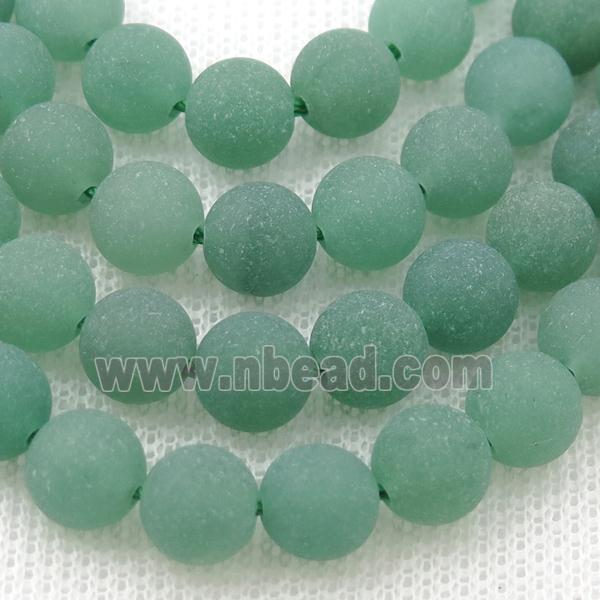 round matte Green Aventurine Beads