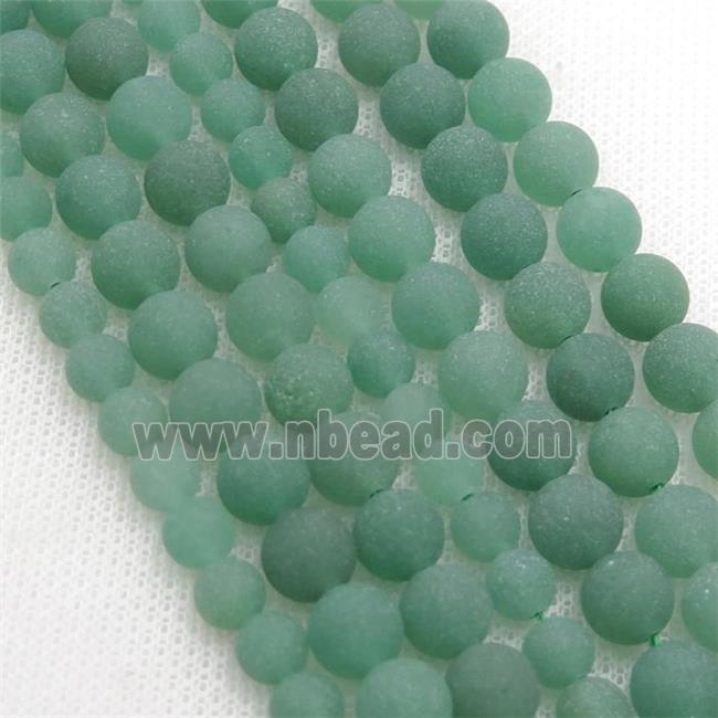 round matte Green Aventurine Beads