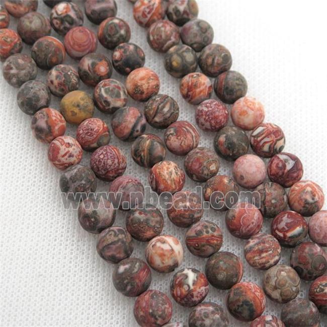 red LeopardSkin Jasper Beads, round, matte