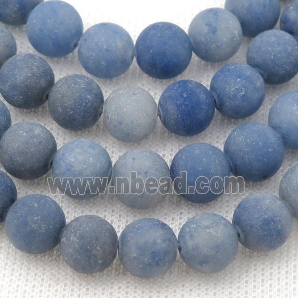round Blue Aventurine Beads, matte