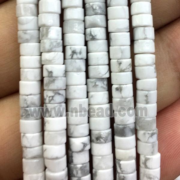 white Howlite heishi beads