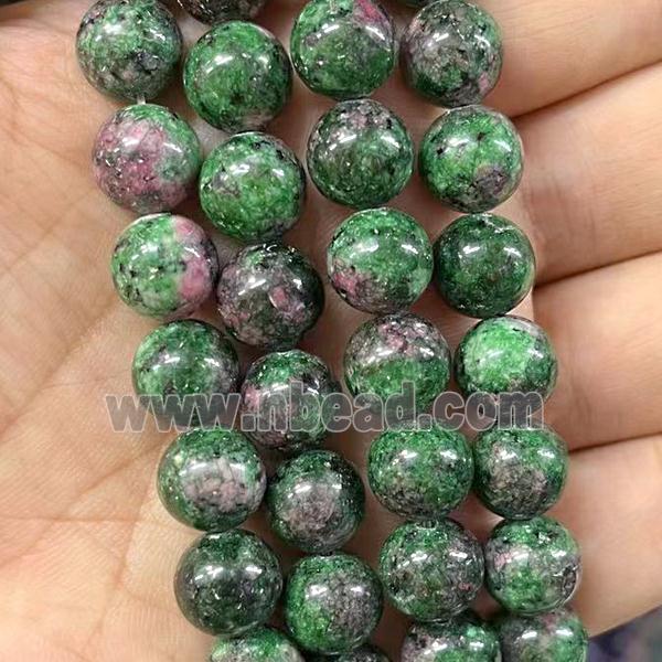round Marble Beads, green dye