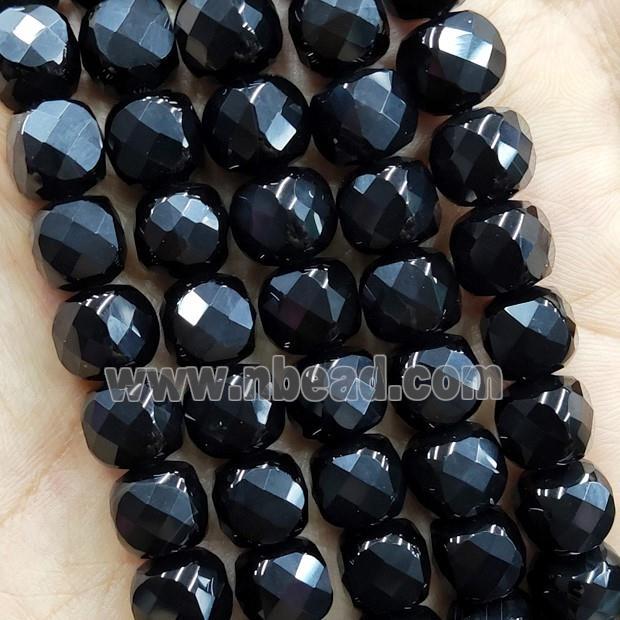 black Onyx Agate cube beads, faceted