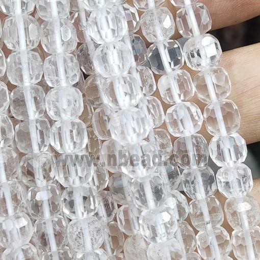Clear Quartz Beads, faceted cube