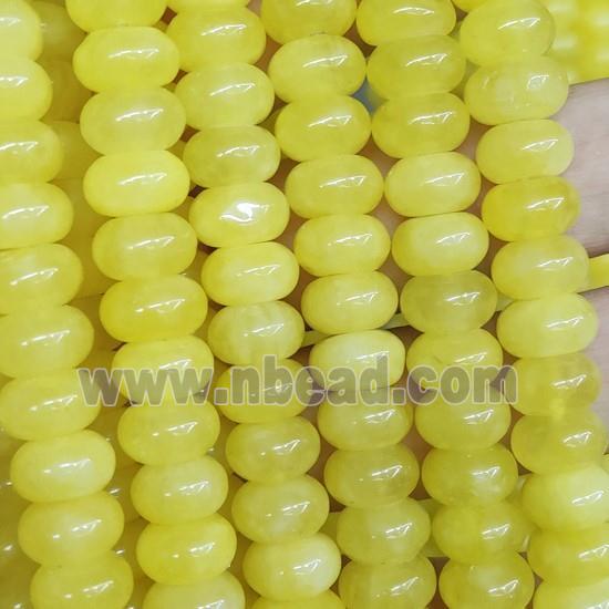 yellow Jade rondelle beads