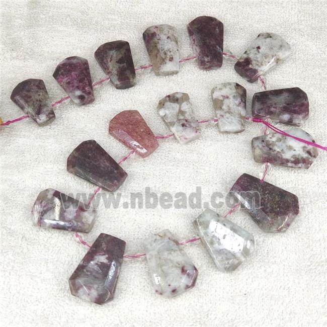 Tourmaline teardrop beads, top-drilled