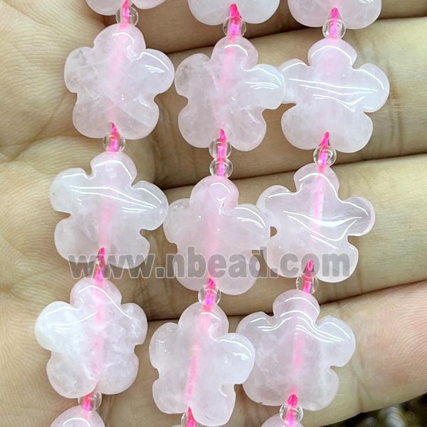 Rose Quartz flower beads