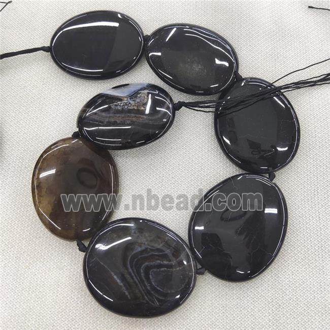 black Veins Agate slice Beads, freeform