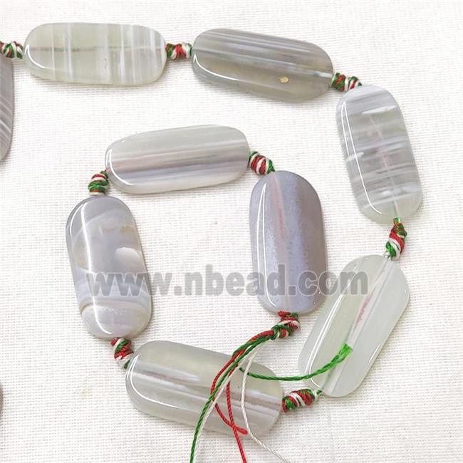 Agate rectangle Beads, gray