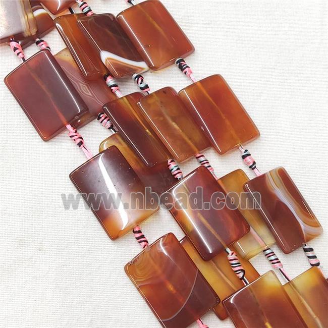 natural Agate Rectangle Beads, dye