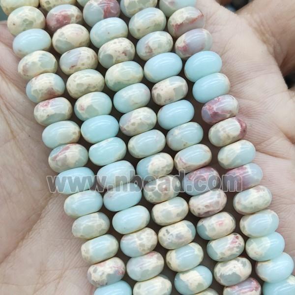 synthetic Snakeskin Jasper rondelle Beads