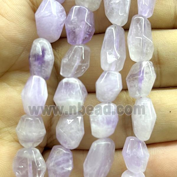 purple Chalcedony beads, faceted freeform