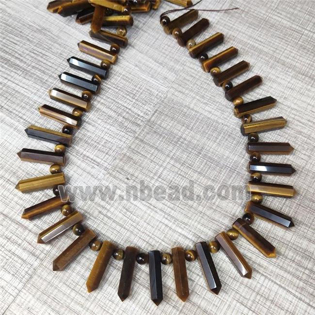 Tiger eye bullet Beads, AA-grade