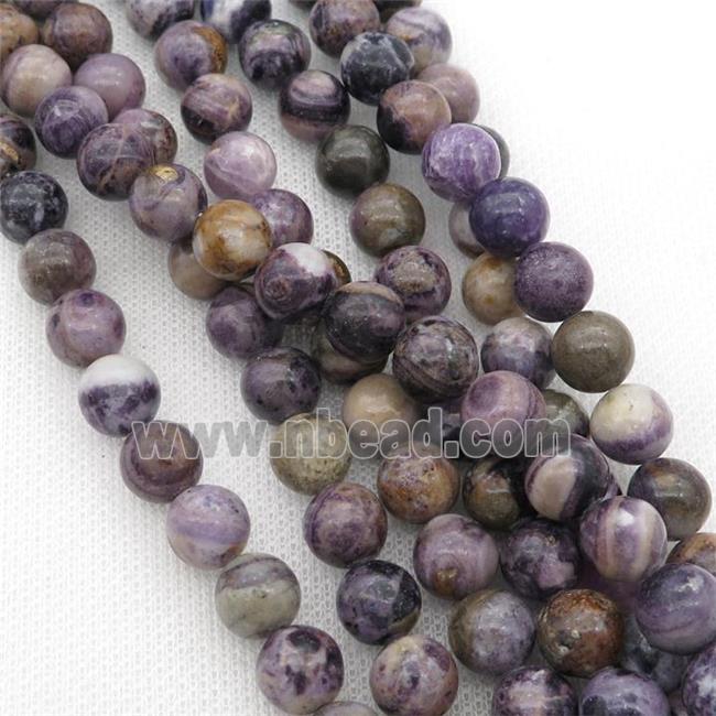 Purple Jasper Beads Smooth Round
