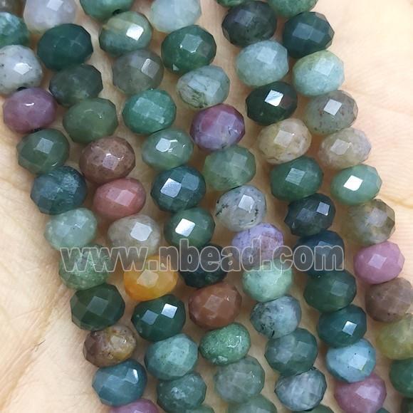 natural Indian Agate Beads faceted rondelle