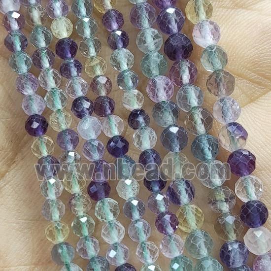 Fluorite Seed Beads Multicolor Faceted Round