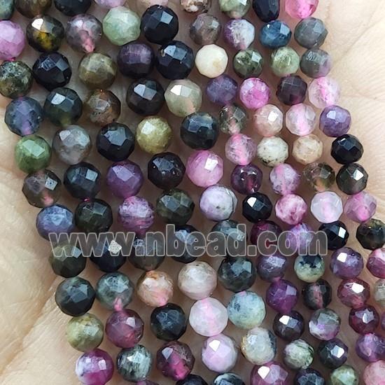 Mix Tourmaline Seed Beads Faceted Round