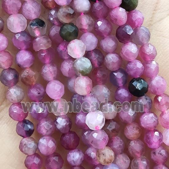 Pink Tourmaline Beads Faceted Round