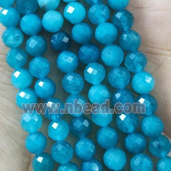 Green Amazonite Beads Treated Faceted Round