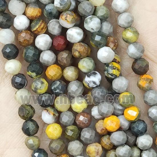 Natural Bumblebee Jasper Beads Faceted Round