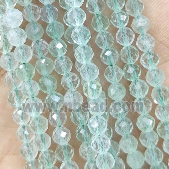 Green Fluorite Beads Faceted Round