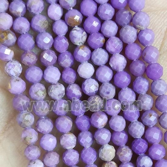 Purple Phosphosiderite Beads Faceted Round
