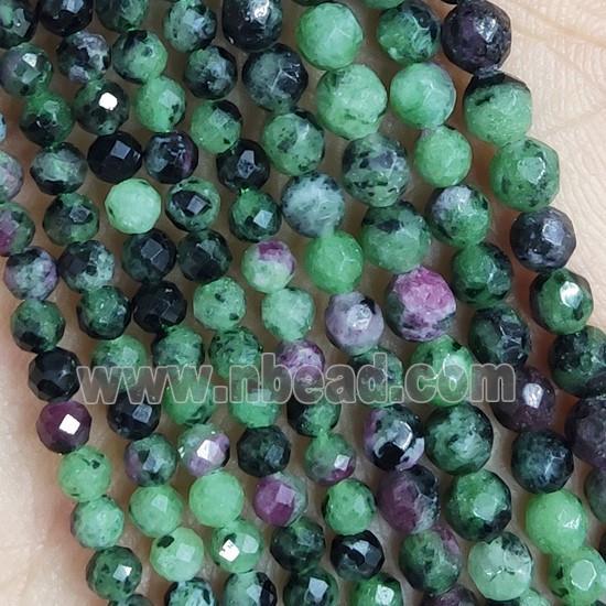 Ruby Zoisite Beads Faceted Round