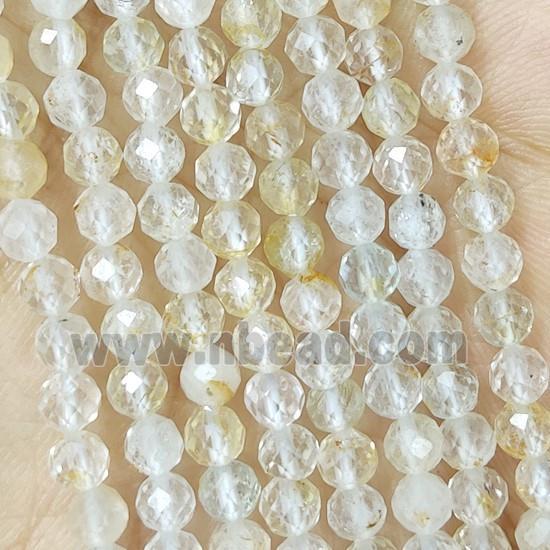 Yellow Topaz Beads Faceted Round