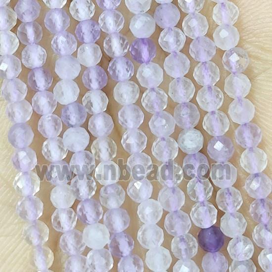 Lt.Purple Amehtyst Beads Faceted Round