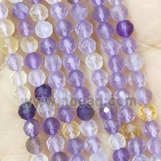 Tiny Ametrine Beads Faceted Round