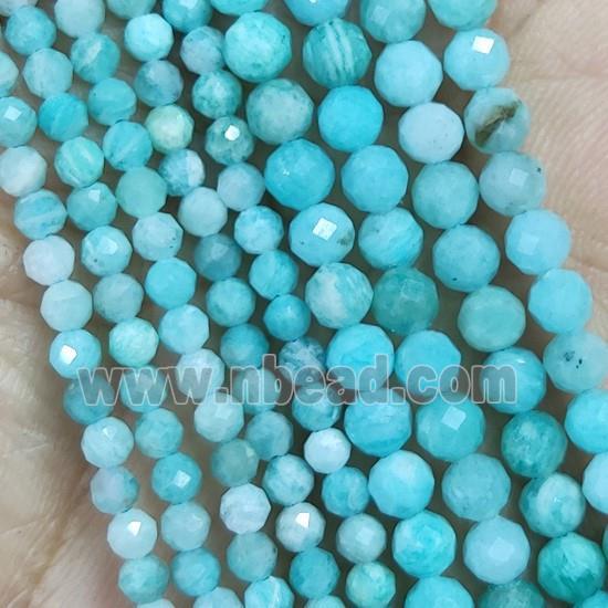 Green Amazonite Beads Pony Faceted Round