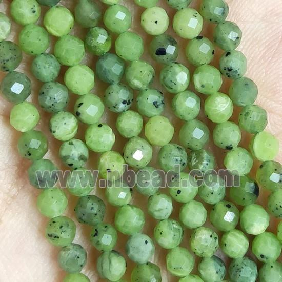 Canadian Chrysoprase Beads Nephrite Jade Faceted Round