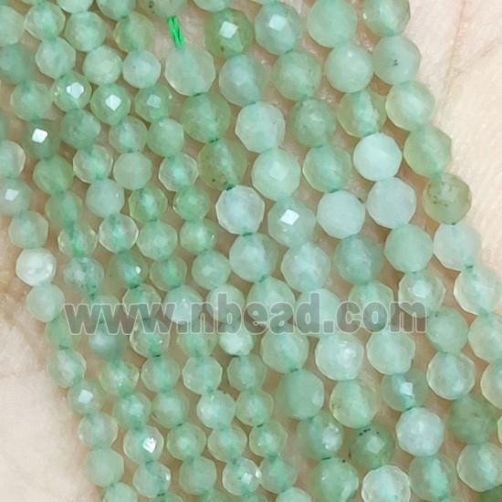 Canadian Chrysoprase Nephrit Beads Faceted Round