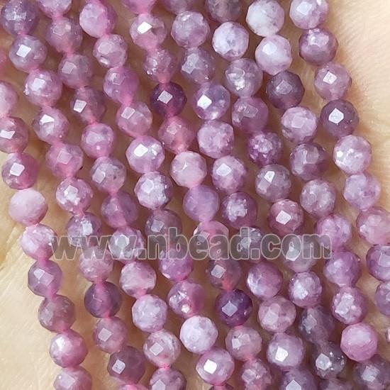 Pink Tourmaline Beads Faceted Round