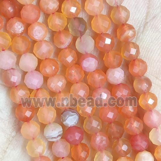 Red Botswana Agate Beads Faceted Round