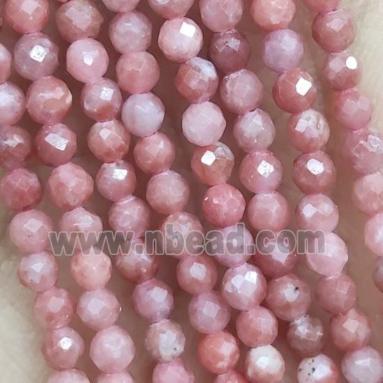 Pink Rhodochrosite Beads Faceted Round