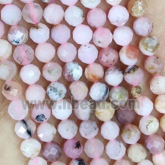 Pink Opal Seed Beads Faceted Round