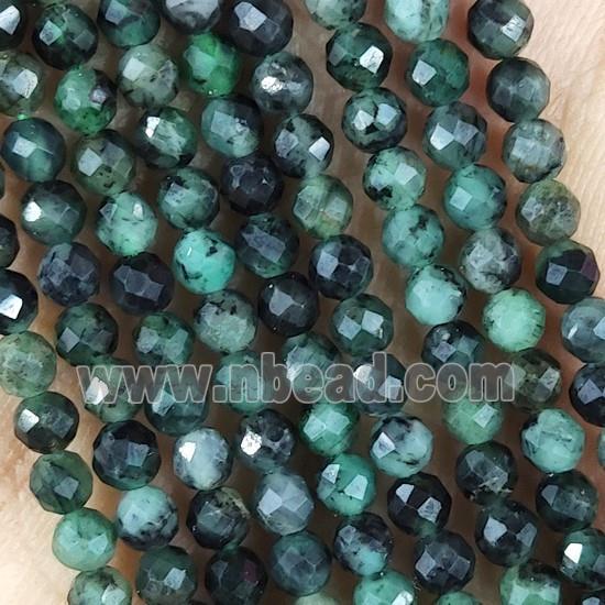 Green Zoisite Beads Faceted Round