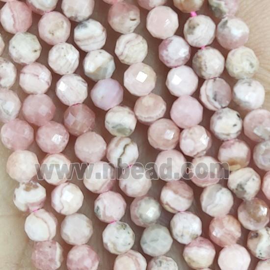 Argentine Pink Rhodochrosite Beads Faceted Round