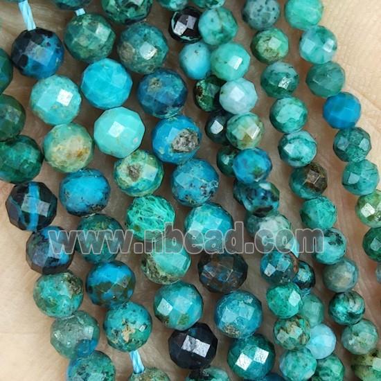 Green Chrysocolla Beads Faceted Round
