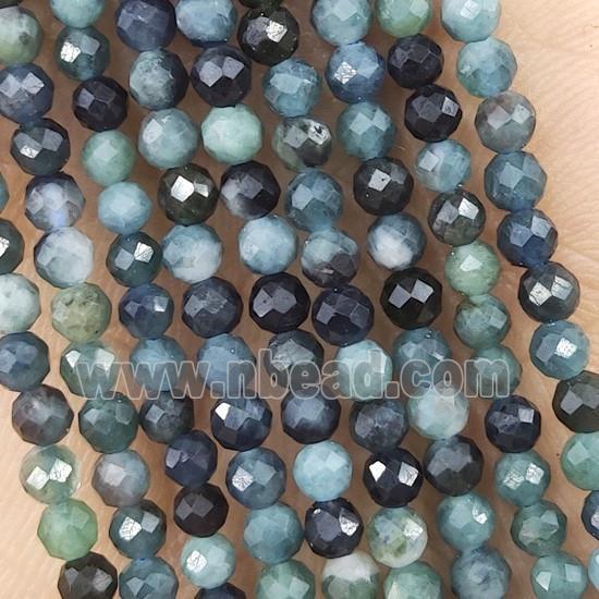 Blue Tourmaline Beads Faceted Round