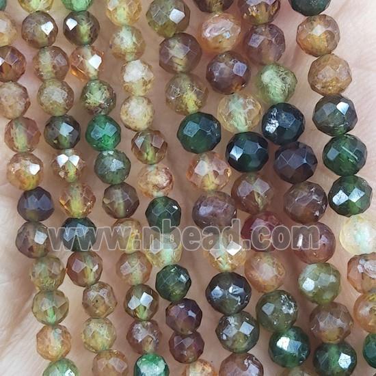 Tourmaline Beads Mix Color Faceted Round