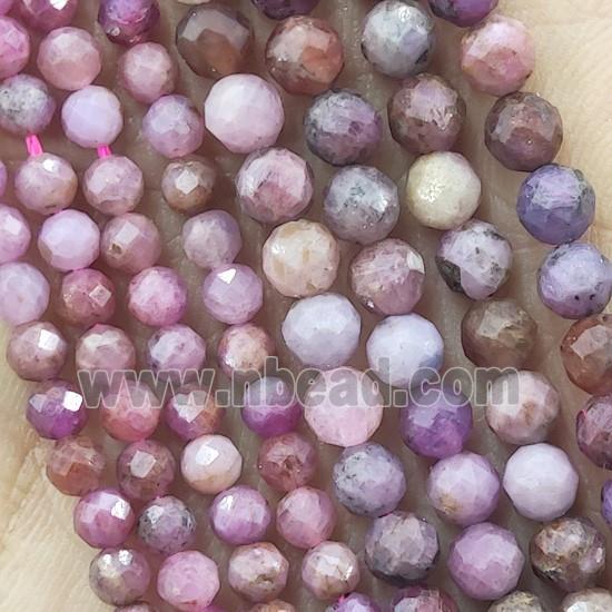 Ruby Beads Seed Faceted Round